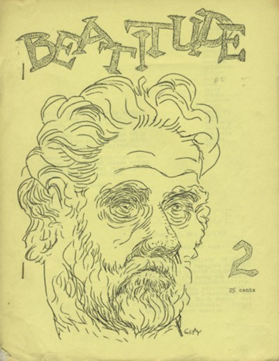 The cover of the second issue of Beatitude magazine.